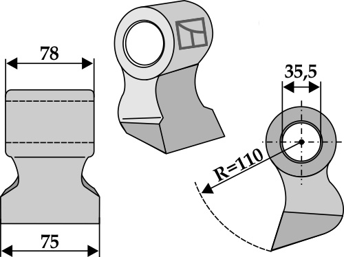 Hammerslagle 75x78mm