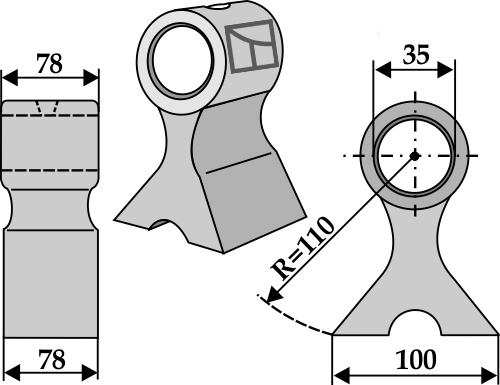 Hammerslagle 78x78mm