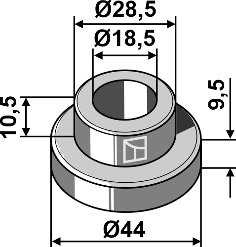 Bøsning 20xØ18,5xØ44