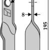 Slagle kniv vredet 195x50mm
