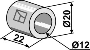 63-sma-61 Bøsning 22xØ12xØ20