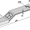 Kniv 600mm - højre
