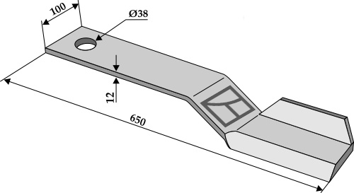Kniv 650mm - venstre