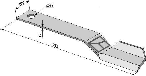 Kniv 765mm - venstre