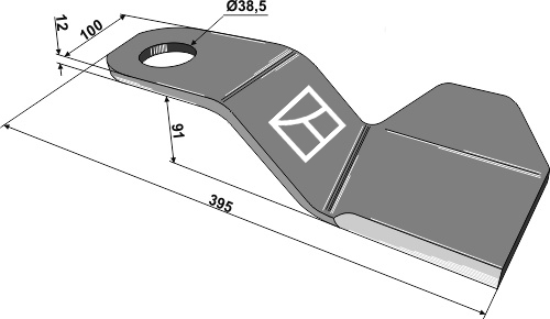 Kniv 395mm - venstre