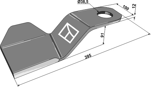 Kniv 395mm - højre
