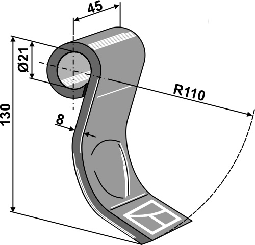 Slagle 130x45mm
