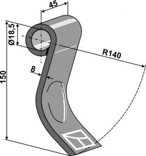 Slagle 150x45mm
