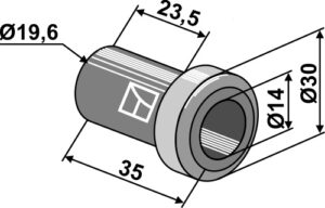 Bøsning 35xØ14xØ30