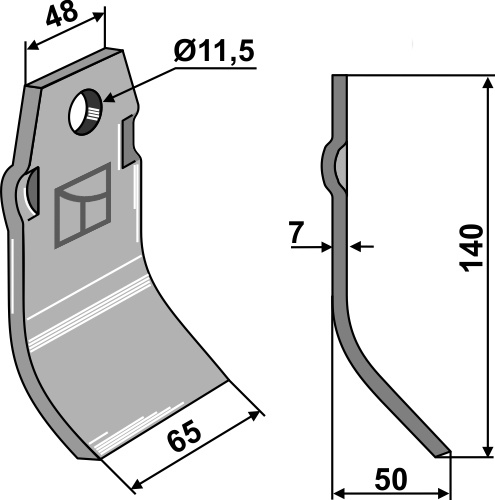 Kniv 140x65mm