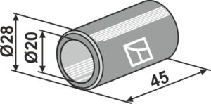 Bøsning 45xØ20xØ28