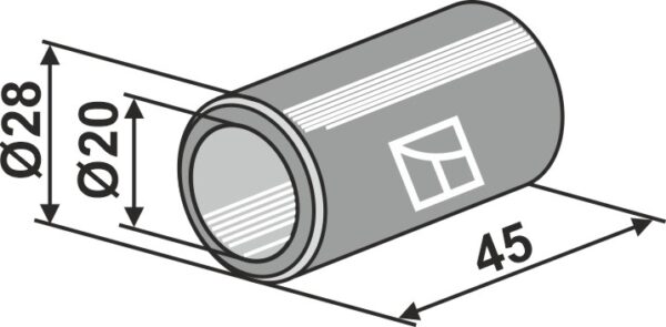 Bøsning 45xØ20xØ28