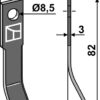 Y- kniv 82x20mm