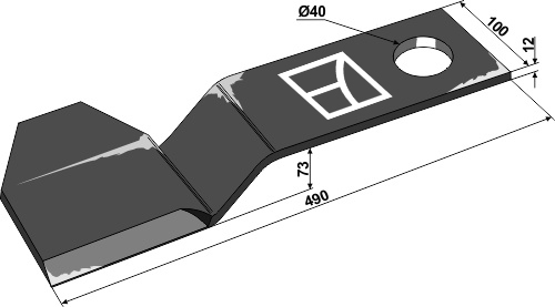 Kniv 490mm - venstre