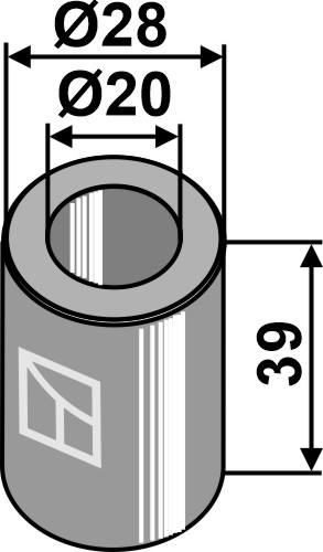 Bøsning 39xØ20xØ28