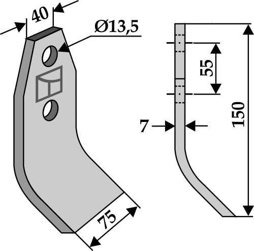 Kniv 150x75mm