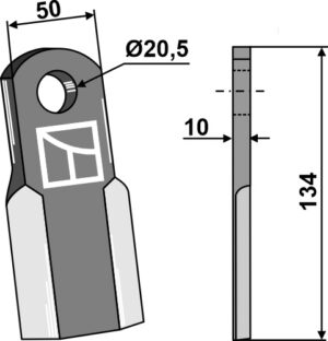 Kniv 134x50mm