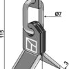 Y-kniv med kædeled og holder