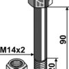 Bolt M14x2x90 m. låsemøtrik