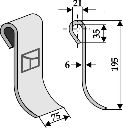 Slagle 195x75mm
