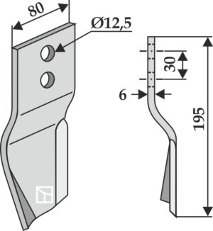 63-ung-01 Kniv 195x80mm
