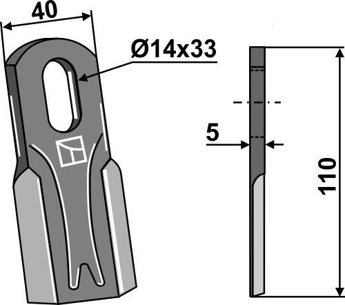 Kniv 110x40mm