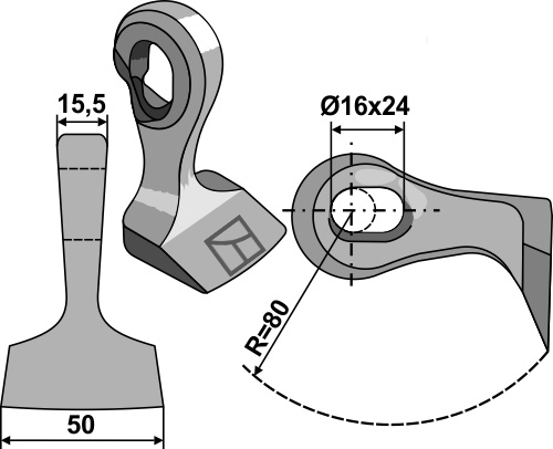 Hammerslagle 50x15,5mm - Quick Change