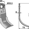 Y- kniv 200x60mm