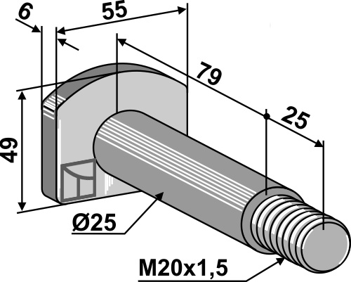 Skrue M20x1,5x104