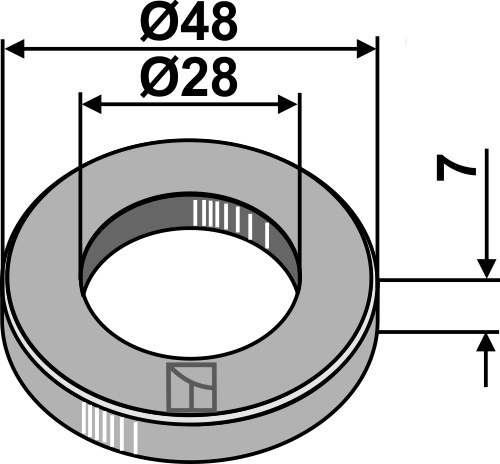 Skive Ø48x7xØ28