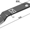 Slagle 310x75mm - venstre