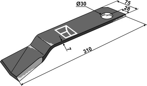Slagle 310x75mm - venstre