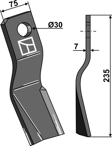 Slagle 235x75mm