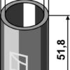 Bøsning 51,8xØ16xØ21,8