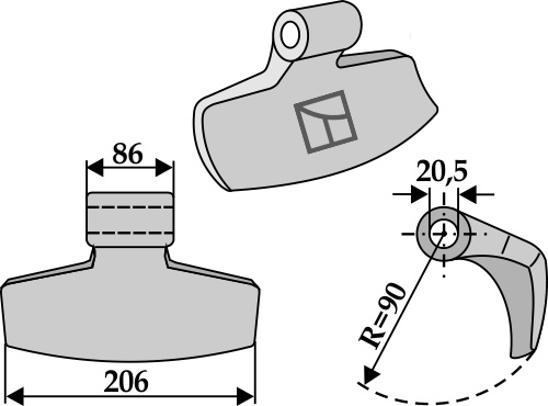Hammerslagle 206x86mm