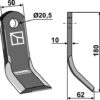 Y- kniv 180x50mm