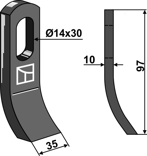 Slagle 97x35mm