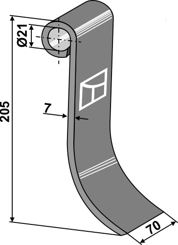 Slagle 205x70mm