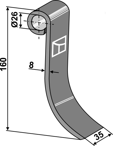 Slagle 160x35mm