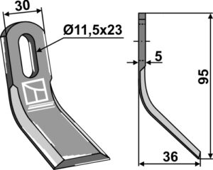 Y- kniv 95x30mm