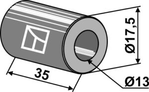 63-zzz-18 Bøsning 35xØ13xØ17,5