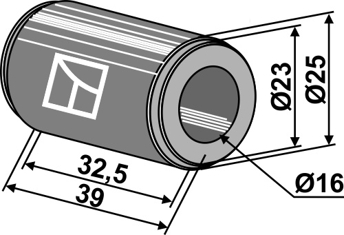 Bøsning 39xØ16xØ25