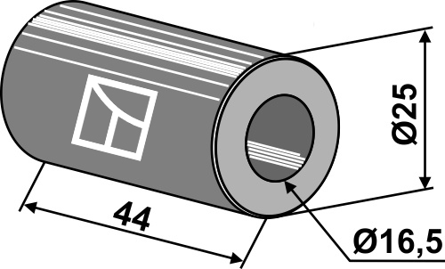 Bøsning 44xØ16,5xØ25
