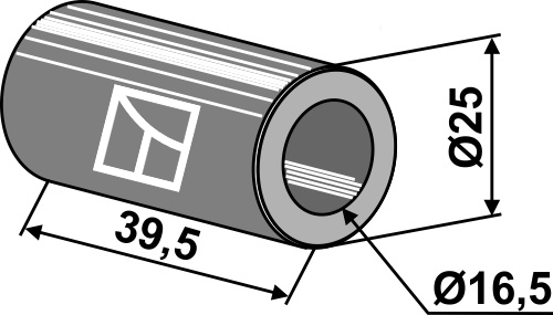 Bøsning 39,5xØ16,5xØ25
