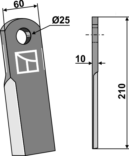 Kniv 210x60mm