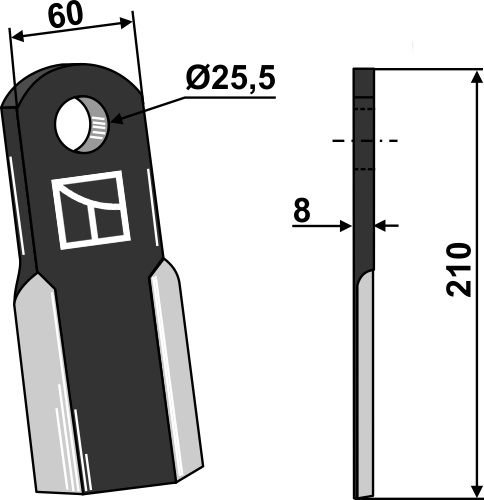 Kniv 210x60mm
