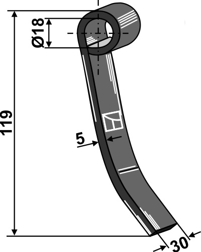 Slagle 119x30mm