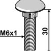 Bræddebolt M6x1x30 galvaniseret