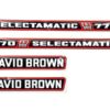 Emblemsæt - David Brown 770 Selectamatic