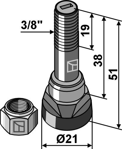 Stubfræser tand Ø21
